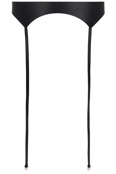 DEHANCHE Laisse Belt in Black & Silver