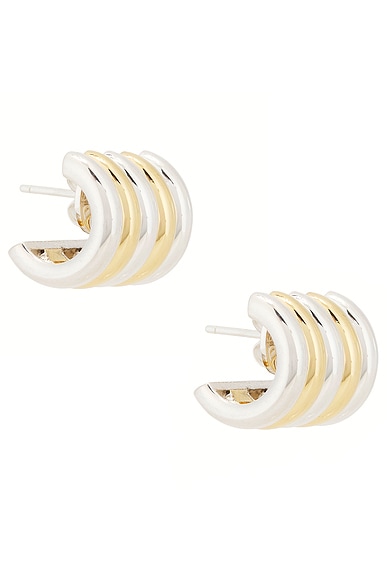 DEHANCHE Hollyhock Medium Earrings in Gold Vermeil & Sterling Silver