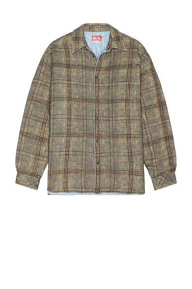 Diesel Hammer Overshirt in Hazelnut