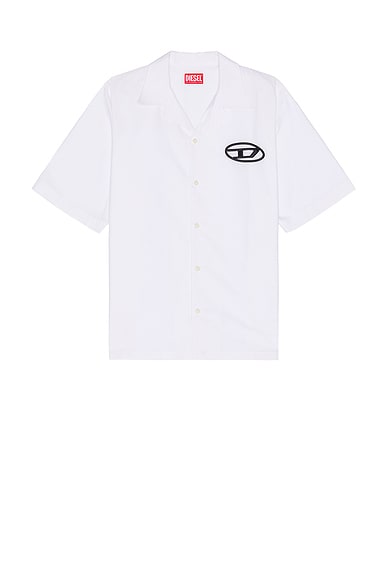 Marni Hemden Embroidered Logo Boxy Shirt, Brand Size 48 (US
