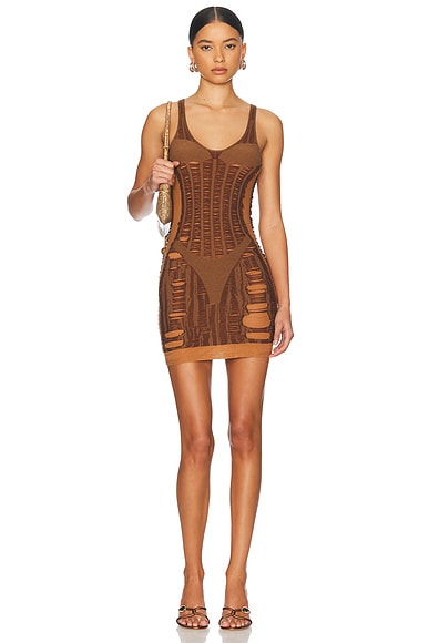 Diesel Mini Dress in Brown
