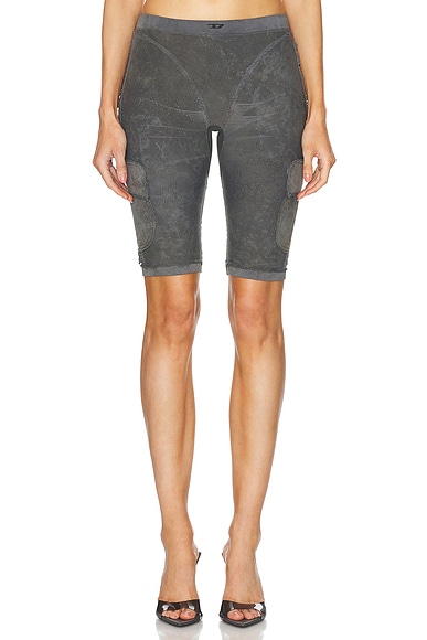 Diesel Biker Short in Ash & Grey | FWRD