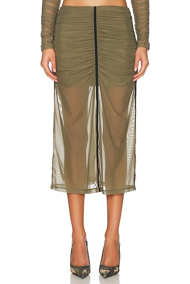 High Waisted Midi Skirt