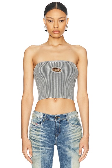 Diesel Cropped Tube Top in Ice