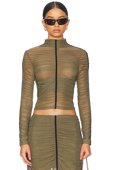 Long Sleeve Gathered Top
