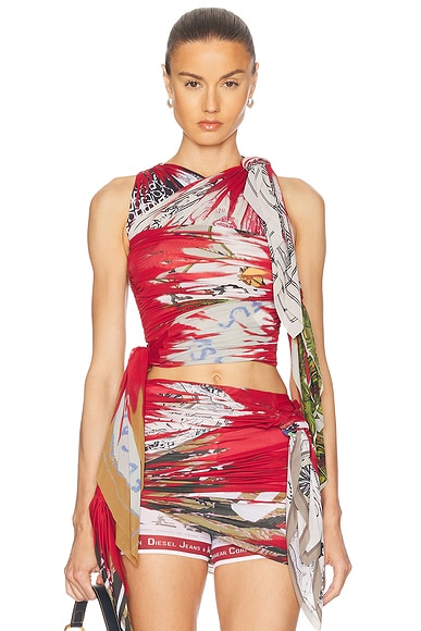 Isabel Marant Onyle Top in Fuchsia | FWRD