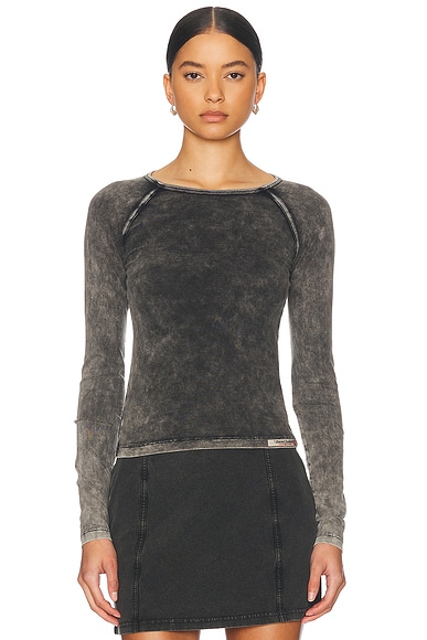 Cropped Long Sleeve Top