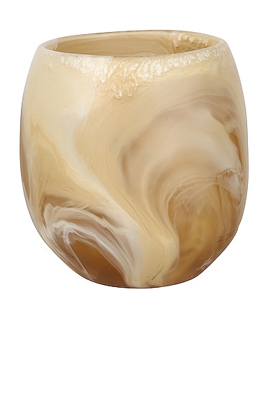 DINOSAUR DESIGNS Clay Large Rock Cup in Swirl Caramel