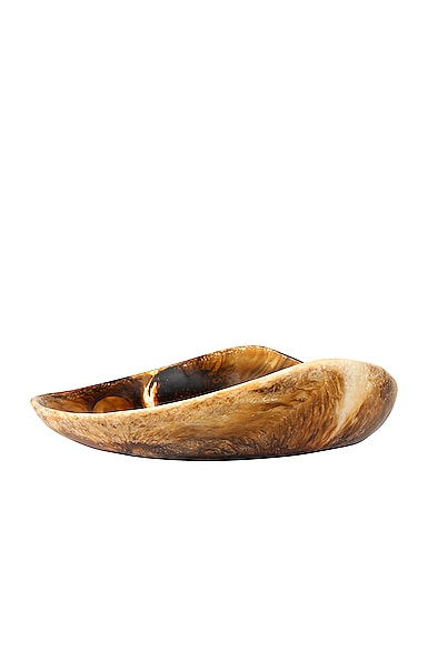 Shop Dinosaur Designs Large Leaf Bowl In Light Horn