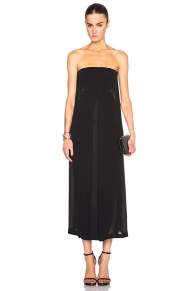 Dion Lee Soft Tailoring Belted Overlay Dress in Black | FWRD