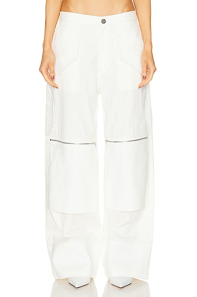 Shop Dion Lee Workwear Pant In Ivory