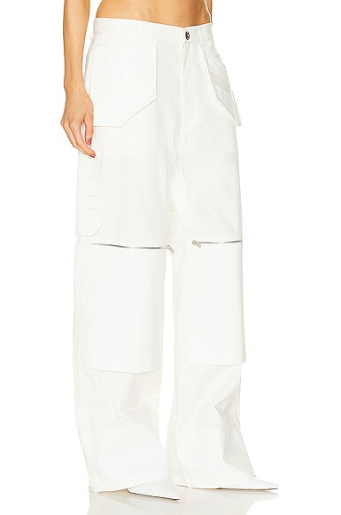 Shop Dion Lee Workwear Pant In Ivory