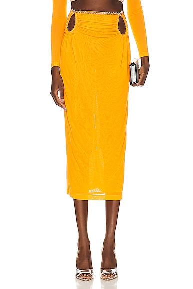 Dion Lee Barball Rope Skirt in Citrine