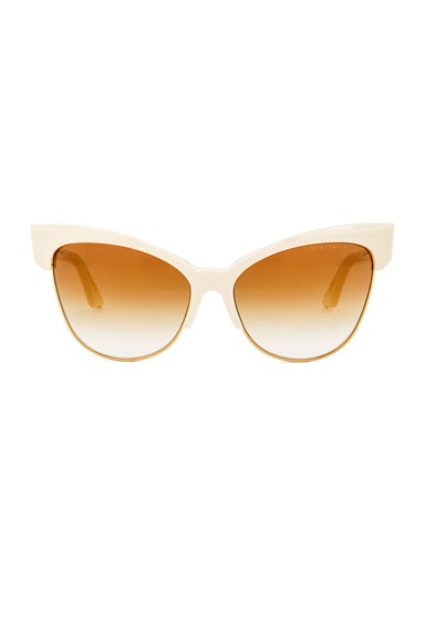 Dita 18K Gold Temptation Sunglasses in Cream | FWRD display picture 1