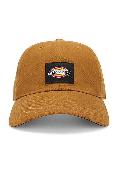 Dickies Washed Canvas Cap In Brown Duck
