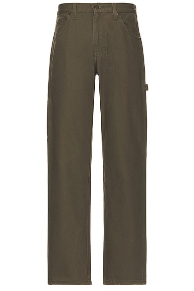 Dickies Relaxed Fit Duck Jean in Rinsed Moss Green