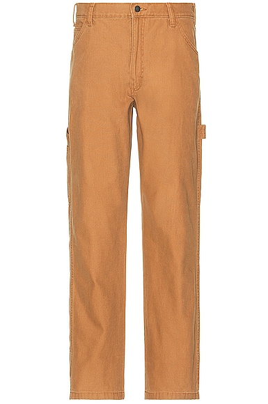 Dickies Duck Carpenter Trousers In Stonewashed Brown Duck