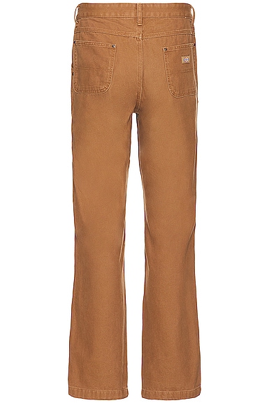 Shop Dickies Double Front Duck Pants In Stonewashed Brown Duck