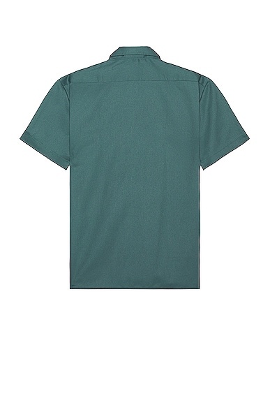 Shop Dickies Original Twill Short Sleeve Work Shirt In Lincoln Green