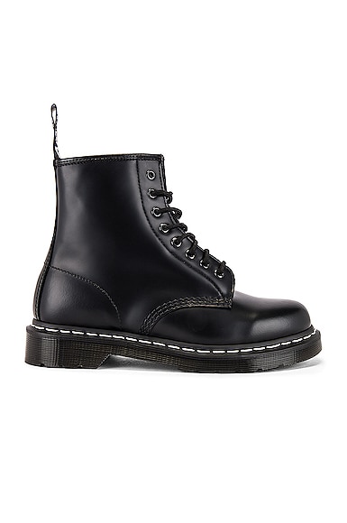 Dr. Martens 1460 White Stitch Boot in Black | FWRD