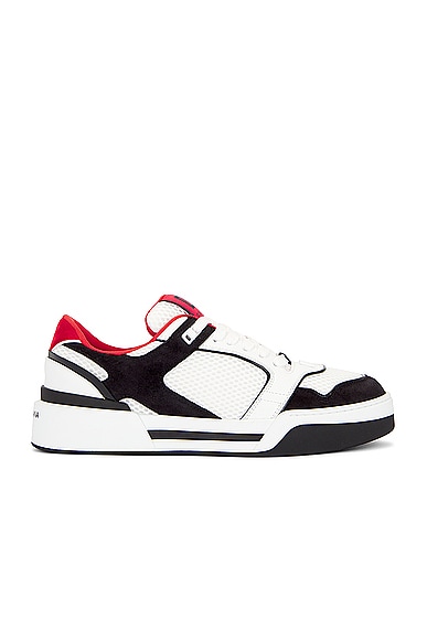 Shop Dolce & Gabbana Crosta Mino Sneaker In Nero & Bianco