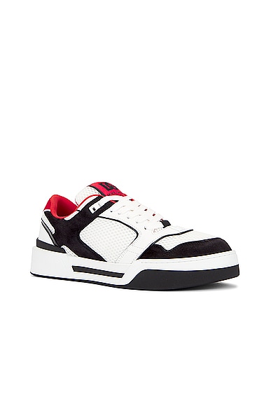 Shop Dolce & Gabbana Crosta Mino Sneaker In Nero & Bianco