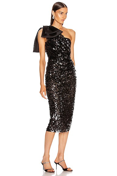 DOLCE & GABBANA ONE SHOULDER MIDI DRESS,DOLF-WD68