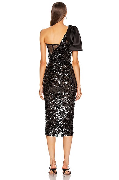 DOLCE & GABBANA ONE SHOULDER MIDI DRESS,DOLF-WD68