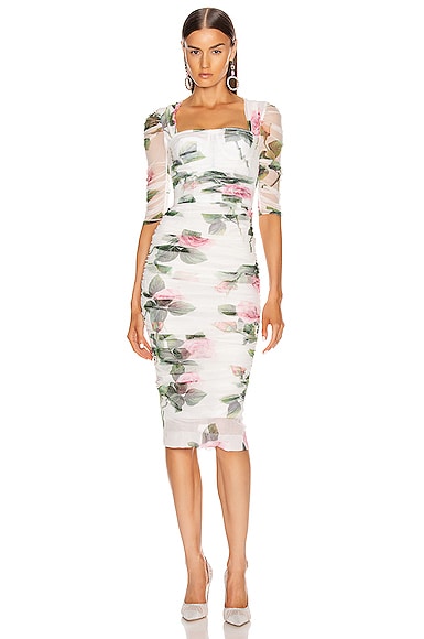 DOLCE & GABBANA Floral Midi Dress,DOLF-WD70