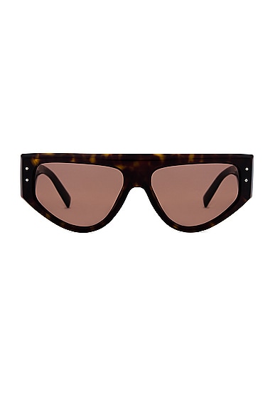 Flat Top Oval Sunglasses in Black