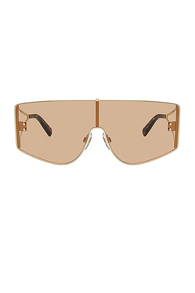 Dolce & Gabbana Shield Sunglasses in Light Gold