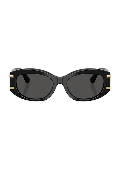 Dolce & Gabbana Oval Sunglasses in Black
