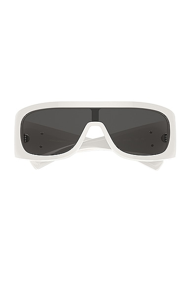 Dolce & Gabbana Shield Sunglasses in White & Dark Grey