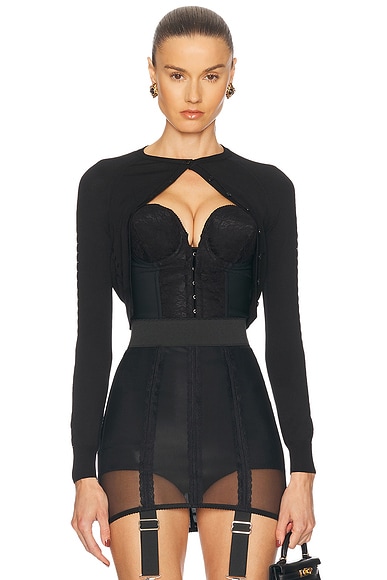 Dolce & Gabbana Cropped Cardigan in Black