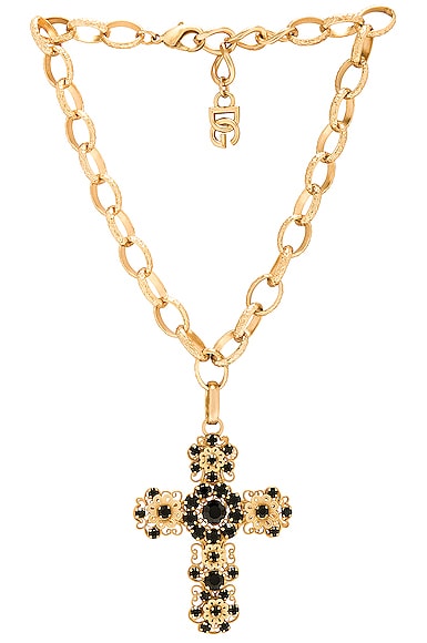 【代引き不可】 Dolce & FWRD | Black & Gold in Necklace Cross Gabbana アクセサリー