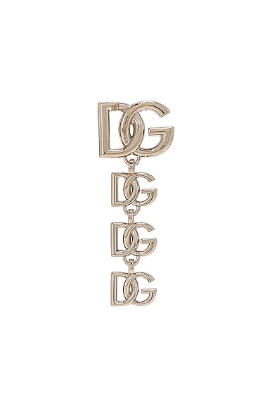 Dolce & Gabbana Logo Earrings In Silver