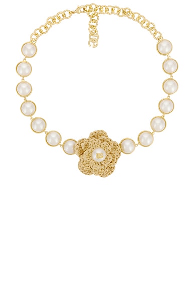 Dolce & Gabbana Pearl Necklace in Gold