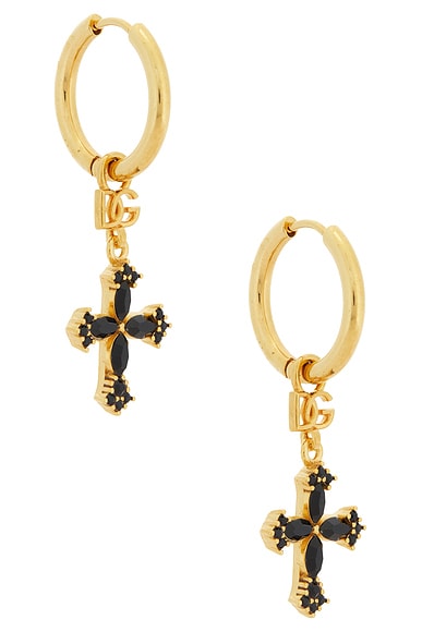 Hoop Cross Earrings