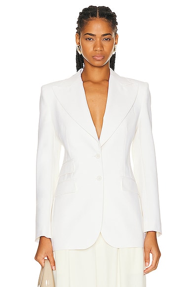 Dolce & Gabbana Tailored Jacket in Bianco Naturale