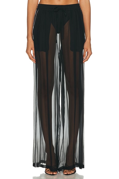 Sheer Wide Leg Pant
