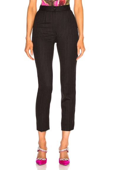 Pinstripe High Waisted Trousers