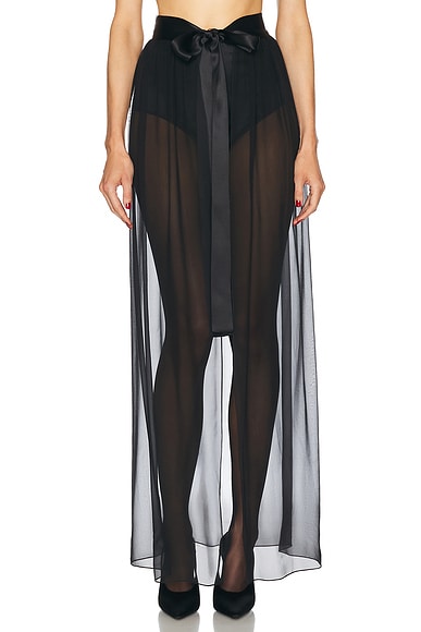 Dolce & Gabbana Silk Skirt in Nero