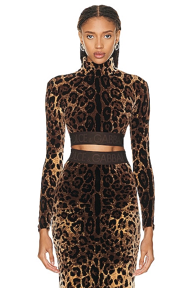 Dolce & Gabbana Long Sleeve Top in Leopard