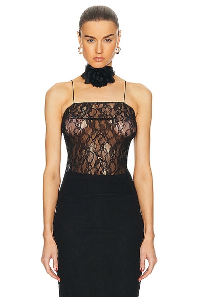 Dolce & Gabbana Laced Top in Nero