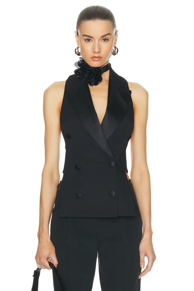Shop Dolce & Gabbana Tuxedo Vest In Nero