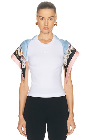 Dolce & Gabbana Short Sleeve Top in Optical White