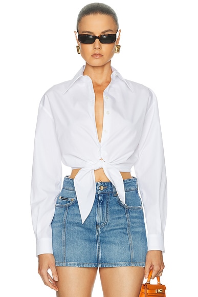 Poplin Button Up Top