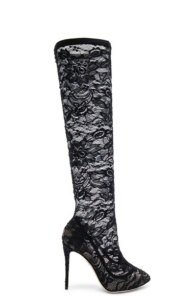 Stretch Lace Boots