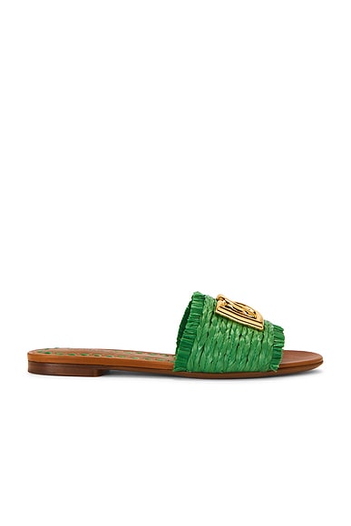 Raffia Flat Slide