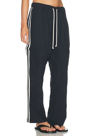 DONNI. The Nylon Zip Pant in Jet